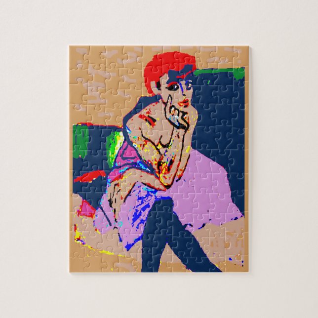 Quebra-cabeça Abstrato mulher em muitas cores (Vertical)