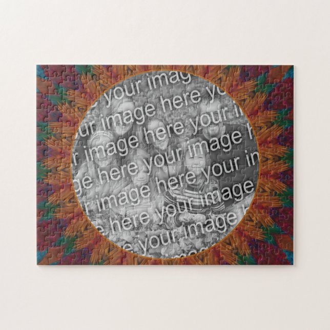 Quebra-cabeça Abstrato Nature Art Frame Crie Sua Própria Foto (Horizontal)