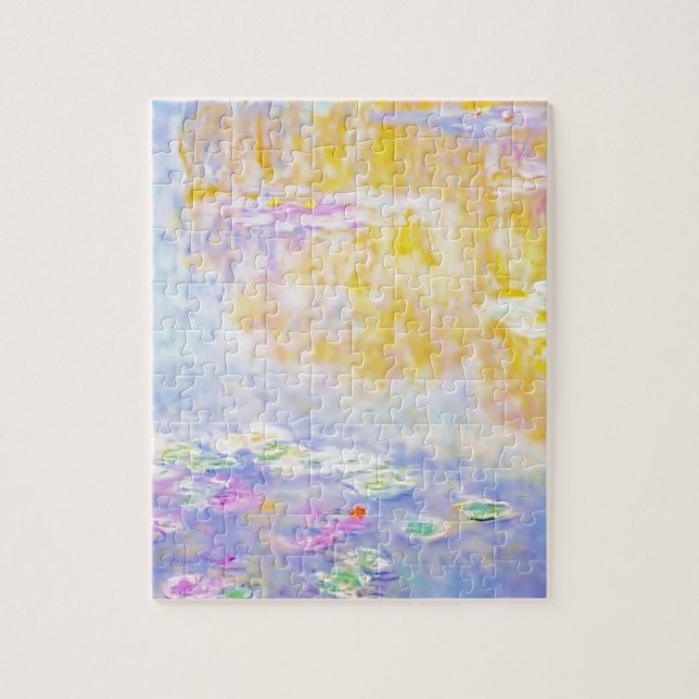 Quebra-cabeça abstrato, nenúfares de Monet 7 (Vertical)