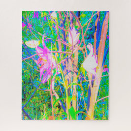 Quebra-cabeça Abstrato Oriental Lily no Meu Jardim Rubio