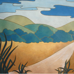 Quebra-cabeça abstrato paisagem arte contemporânea