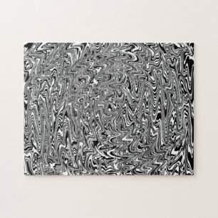 Quebra-cabeça Abstrato preto e branco