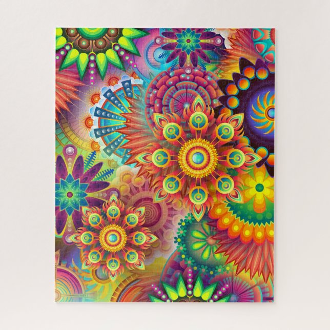 Quebra-cabeça Abstrato Psicedélico Mandalas (Vertical)