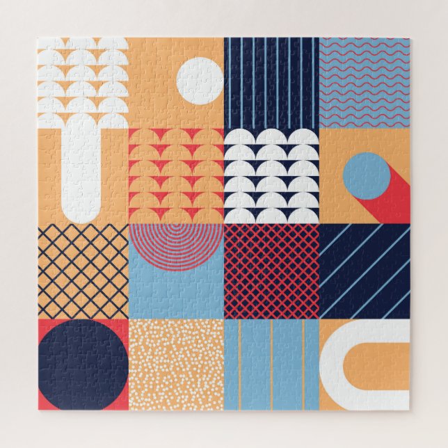 Quebra-cabeça Abstrato quadrado trabalho de arte: design geométr (Vertical)