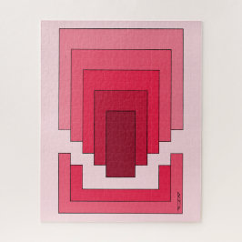 Quebra-cabeça Abstrato retângulo em vermelho