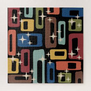 Quebra-cabeça Abstrato Retro Moderno de Meados do Século