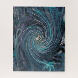 Quebra-cabeça Abstrato-Retro-preto e espiral cósmica em tom lega