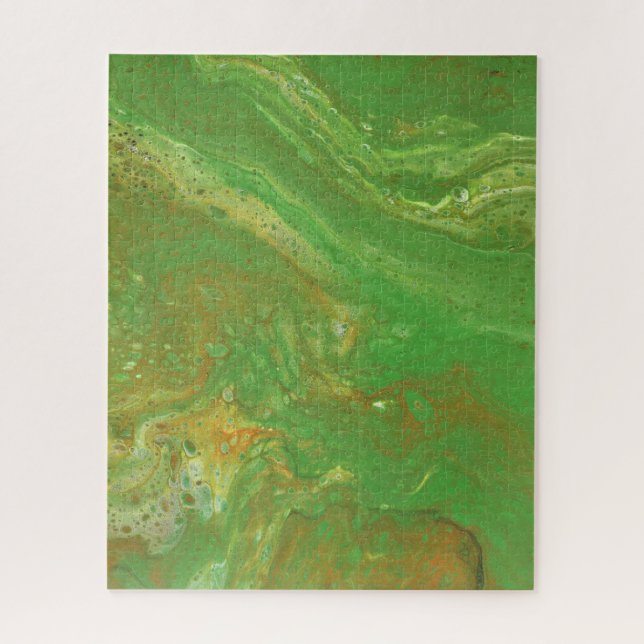 Quebra-cabeça Abstrato Verde Suave de Nashville 2 (Vertical)