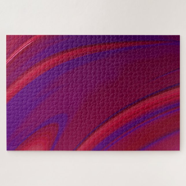 Quebra-cabeça Abstrato Vermelho roxo moderno - duro 1000 PCs (Horizontal)