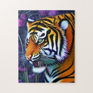 Quebra-cabeça Abstrato Wild Majexpressa Tiger