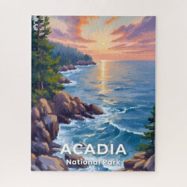 Quebra-cabeça Acadia National Park | Maine Painting Travel Art