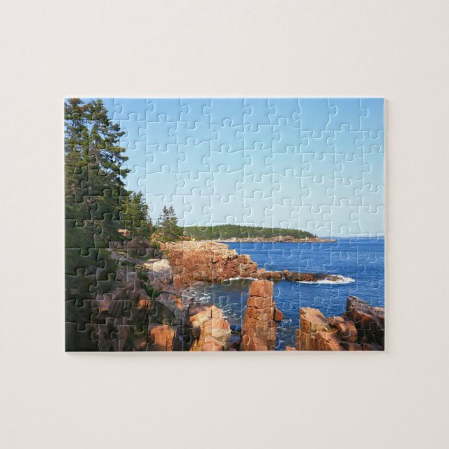 Quebra-cabeça Acadia Rocky Beach perto de Thunder Hole (Horizontal)