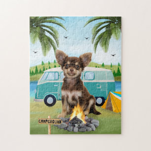 Quebra-cabeça Acampamento Chihuahua Dog