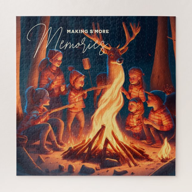 Quebra-cabeça Acampamento da arte | Fazer S'mores (Vertical)