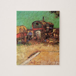 Quebra-cabeça Acampamento de Ciganos com Caravanas, Van Gogh
