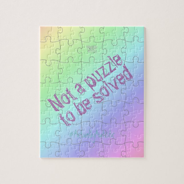 Quebra-cabeça Aceitação do Autismo 'Não é Quebra-cabeça', Pastel (Vertical)