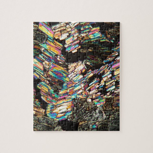 Quebra-cabeça Ácido aminado da alanina sob o microscópio (Vertical)