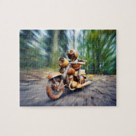 Quebra-cabeça Acorn elf rider na moto