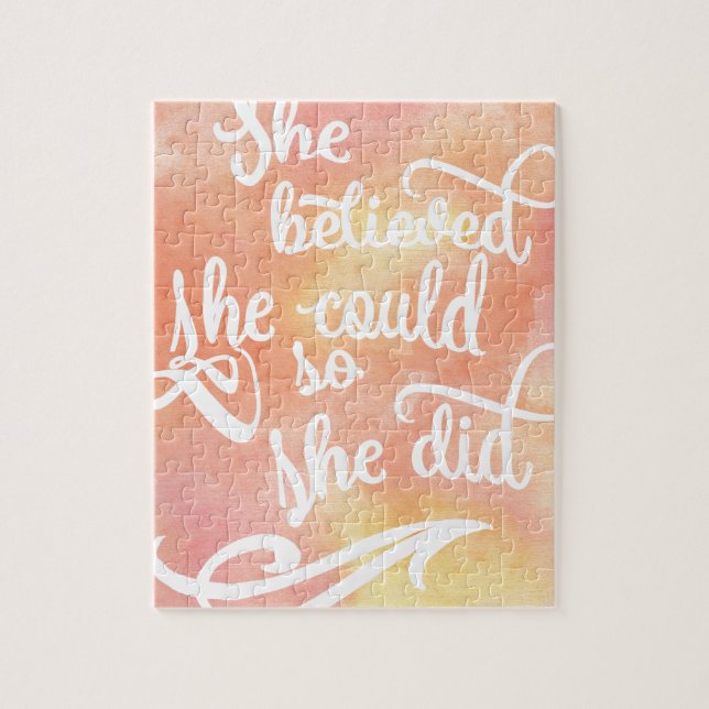 Quebra-cabeça Acreditou que poderia assim que fez (Vertical)