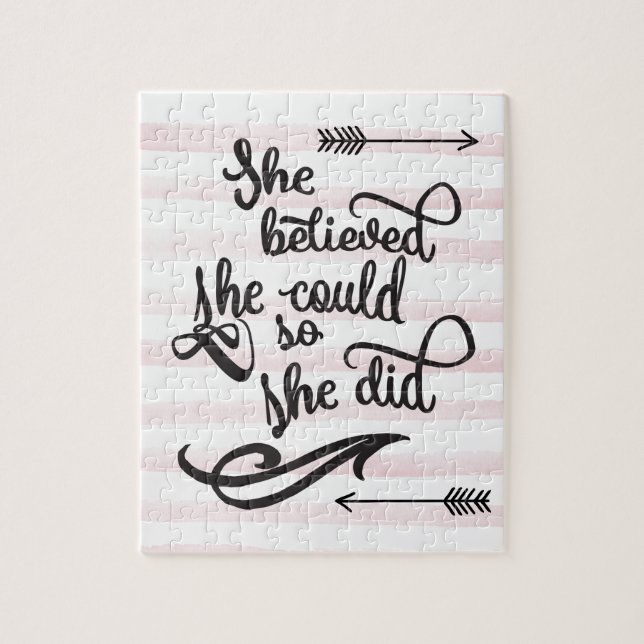 Quebra-cabeça acreditou que poderia assim que fez (Vertical)