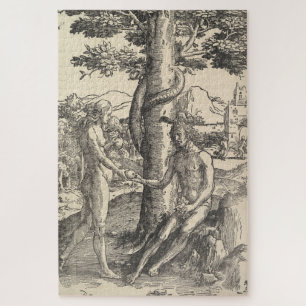 Quebra-cabeça Adam e Eve: A queda do homem (Lucas van Leyden)