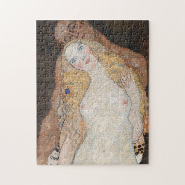 Quebra-cabeça Adam e Eve por Gustav Klimt (Vertical)