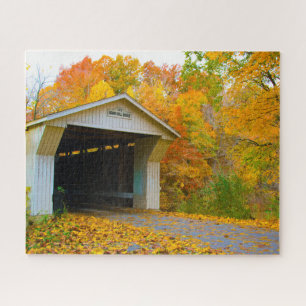 Quebra-cabeça Adams Mill Old Covered Bridge, Indiana