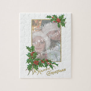 Quebra-cabeça Add-A-Photo Vintage Happy Christmas