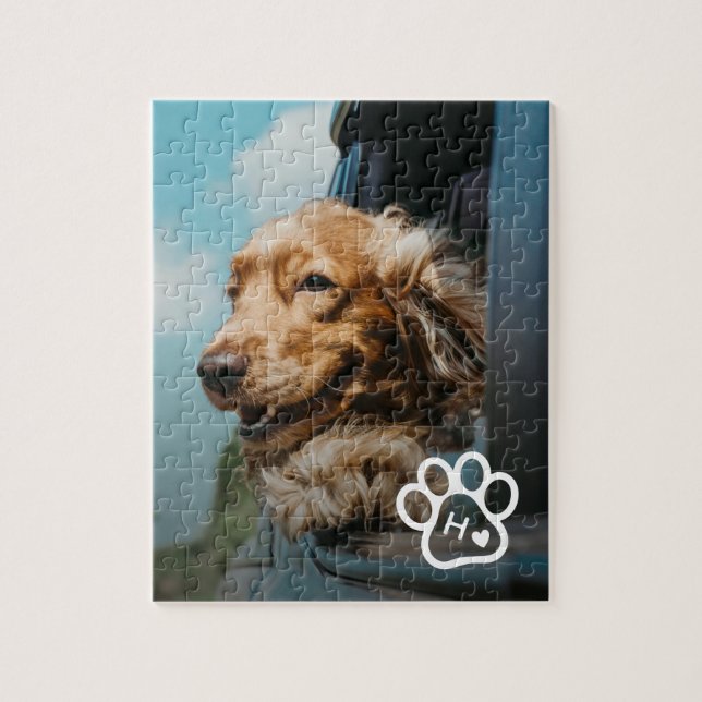 Quebra-cabeça Add Your Own Photo Dog Pets Monogram jigsaw puzzle (Vertical)