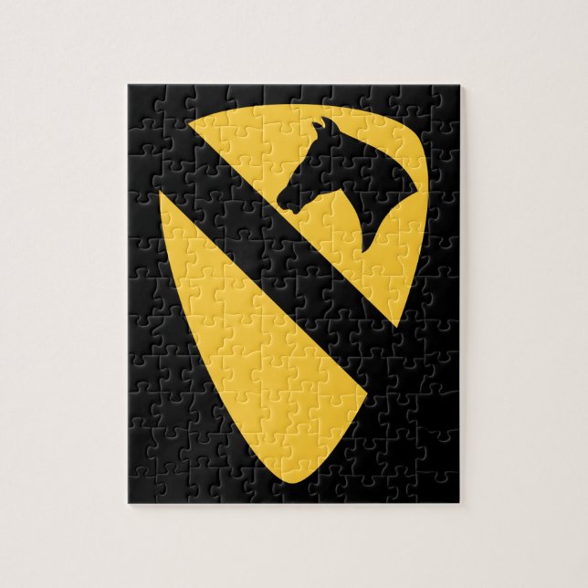 Quebra-cabeça Adesivo da 1ª Divisão de Cavalaria Patriótico (Vertical)