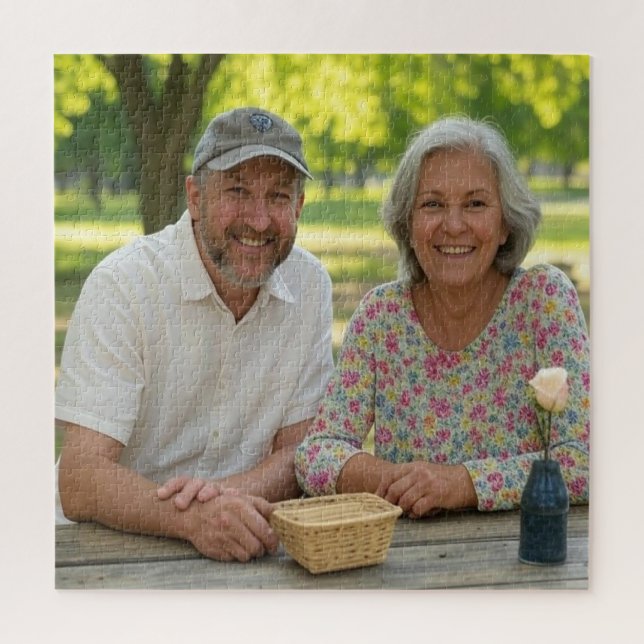 Quebra-cabeça Adicionar Personalização de Foto Aposentada (Vertical)