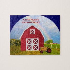 Quebra-cabeça Adicione seu nome ao Red Barn com o Blue Sky