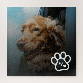 Quebra-cabeça Adicione Sua Própria Foto de Cachorro Pets Monogra
