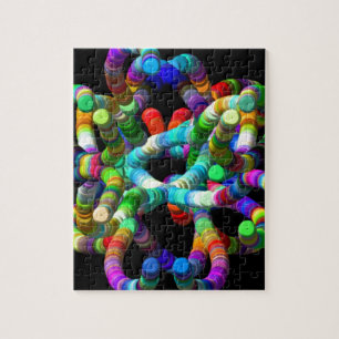 Quebra-cabeça ADN abstrato