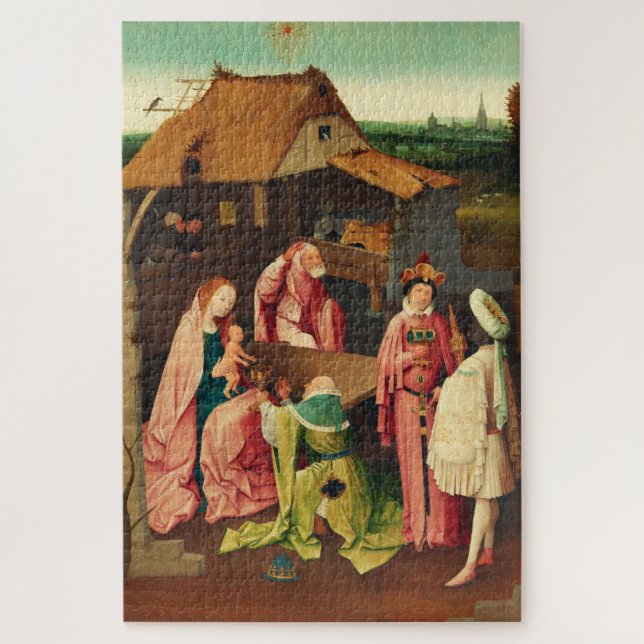 Quebra-cabeça Adoração dos Magos por Hieronymus Bosch (Vertical)