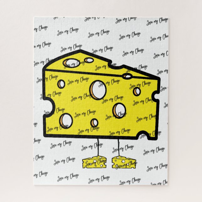 Quebra-cabeça adoram meu queijo (Vertical)