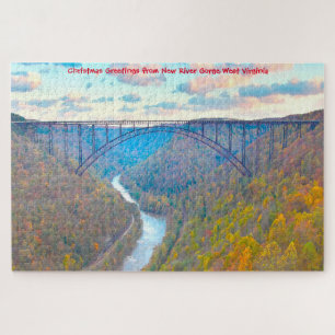 Quebra-cabeça Adoramos New River Gorge West Virginia. Quebra-cab