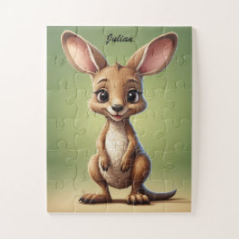 Quebra-cabeça Adorável bebê canguru personalizado