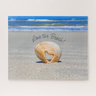 Quebra-cabeça Adorei a praia! Love Shell na Praia