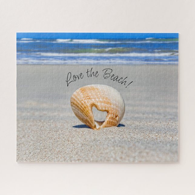 Quebra-cabeça Adorei a praia! Love Shell na Praia (Horizontal)