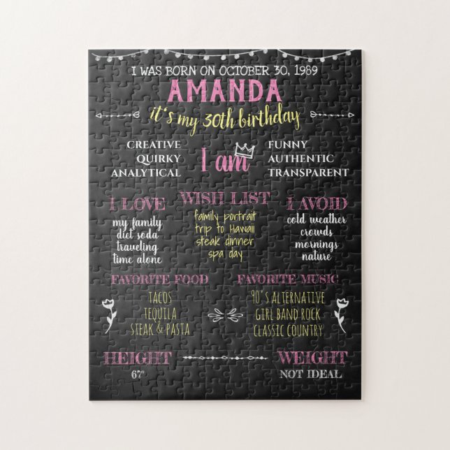 Quebra-cabeça Adulto Marco Aniversário Engraçado (Vertical)