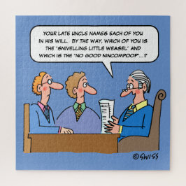 Quebra-cabeça Advogado Engraçado Lendo Vontade Para Cartoon De S