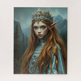 Quebra-cabeça Aelithra, Crown of the Veil – Elven Queen Fantasy 