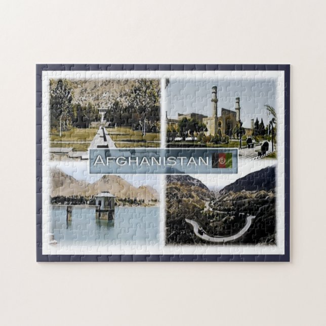 Quebra-cabeça Afeganistão - Ásia - Mosaico - (Horizontal)