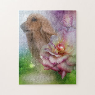 Quebra-cabeça Afegão de Hound Flowers de Arte Canina