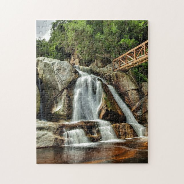 Quebra-cabeça  África  Cachoeira  Água Laranja. (Vertical)