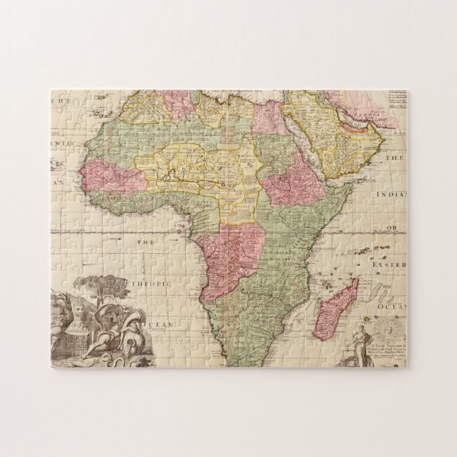 Quebra-cabeça África cerca de 1725 (Horizontal)