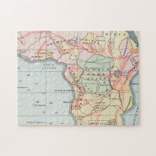 QUEBRA-CABEÇA ÁFRICA: MAPA, 1894