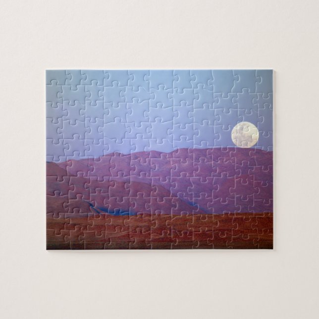 Quebra-cabeça África, Namíbia, Sossusvlei. Uma lua cheia repousa (Horizontal)