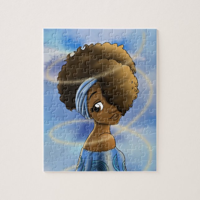 Quebra-cabeça afro-americana, 8"x10", 110 peças (Vertical)